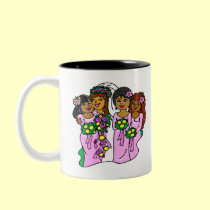 Bridesmaids in Pink II mugs