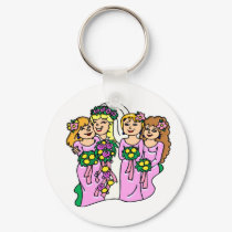 Bridesmaids in Pink keychains