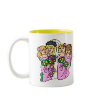 Bridesmaids in Pink  mugs