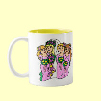 Bridesmaids in Pink  mugs