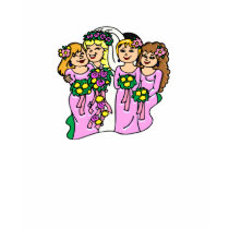 Bridesmaids in Pink t-shirts