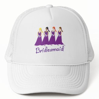 Bridesmaids in Purple hat
