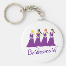 Bridesmaids in Purple Key Chain