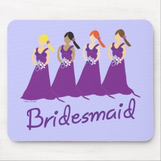 Bridesmaids in Purple mousepad