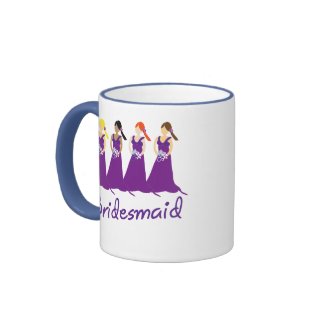 Bridesmaids in Purple mug