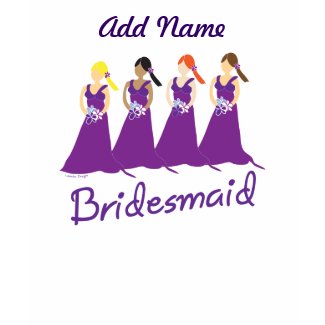 Bridesmaids in Purple shirt