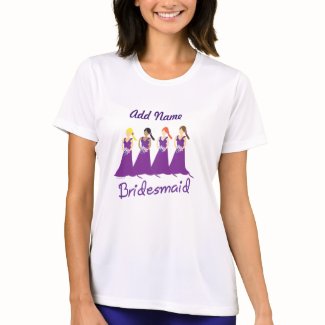 Bridesmaids in Purple shirt
