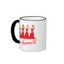 Bridesmaids in Red Wedding Attendant mug