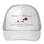 Bridesmaid's Name/Couple's Names - Long Stemmed Ro Mesh Hats