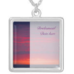 Bridesmaids Purple Sunset Wedding necklaces