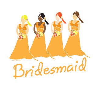 Bridesmaids T-shirt Peach Themed Weddings shirt