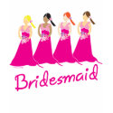 Bridesmaids T-shirt PInk Design shirt