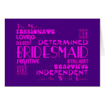 Bridesmaids Thank You Wedding Favors : Qualities Greeting Card