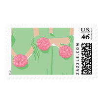 Bridesmaids Wedding Postage Stamp