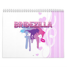 bridezilla bachelorette wedding bridal shower wall calendars