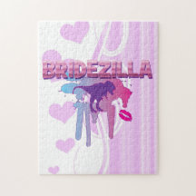 bridezilla bachelorette wedding bridal shower puzzle