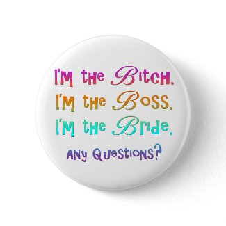 Bridezilla Bride Favors button