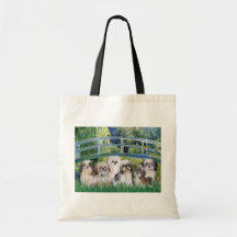 Bridge - 6 Shih tzus Canvas Bag