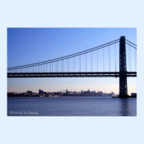 Bridge and NY Skyline Print posters