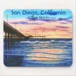 BRIDGE AT SUNSET-T, San Diego, California, ORIG... Mousepads