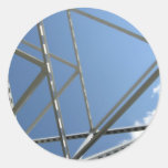 Bridge Blue Sky Round Sticker