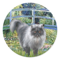 Bridge - Blue Smoke Persian cat Round Sticker