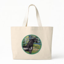 Bridge by Monet- Black Arabian Horse bags by heartsonggallery Bridge by Monet- Black Arabian Horse bags