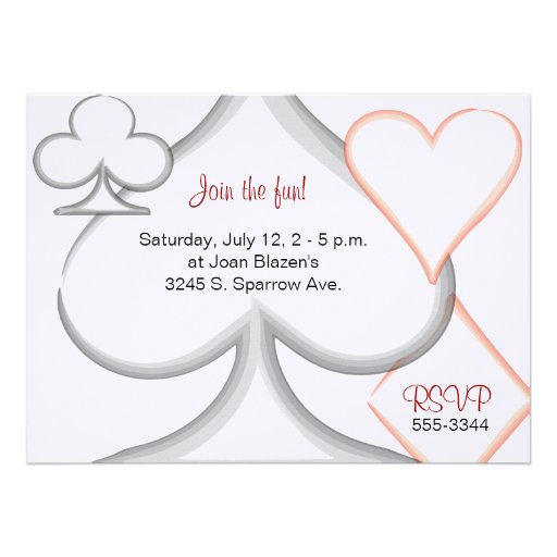Bridge Card Party Invitation