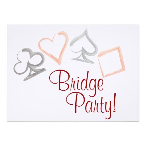Bridge Card Party Invitation