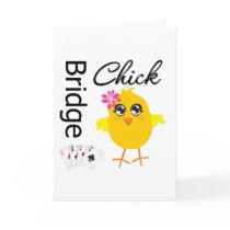 Bridge Chick Greeting Card