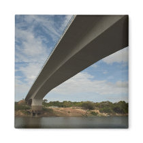 Bridge connecting Guyana to Brazil over Takutu Refrigerator Magnets