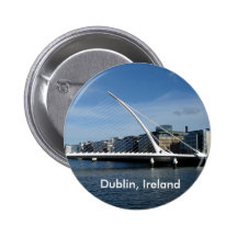Bridge Dublin Ireland River Badge Name Tag Pinback Button