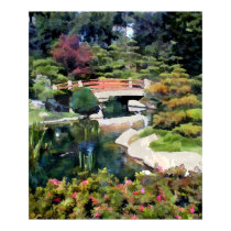 Bridge in Japanese Garden posters by ElainePlesser Bridge in Japanese Garden posters
