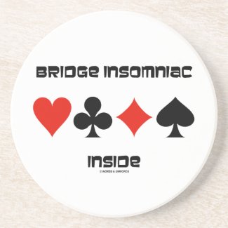 Bridge Insomniac Inside (Four Card Suits) Coaster
