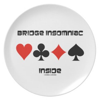 Bridge Insomniac Inside (Four Card Suits) Plates