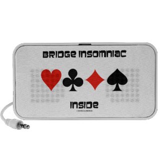 Bridge Insomniac Inside (Four Card Suits) Travelling Speakers
