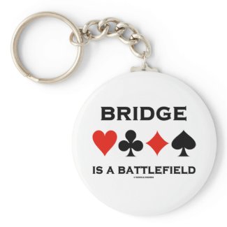 Bridge Is A Battlefield (Four Card Suits) Keychains