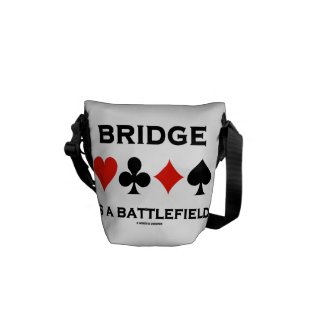 Bridge Is A Battlefield (Four Card Suits) Messenger Bag
