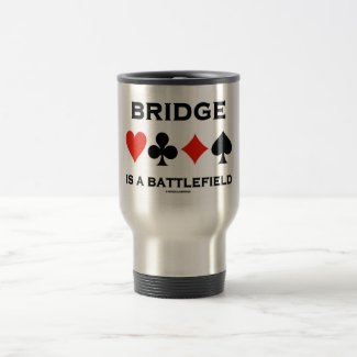 Bridge Is A Battlefield (Four Card Suits) Mug