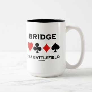 Bridge Is A Battlefield (Four Card Suits) Mug
