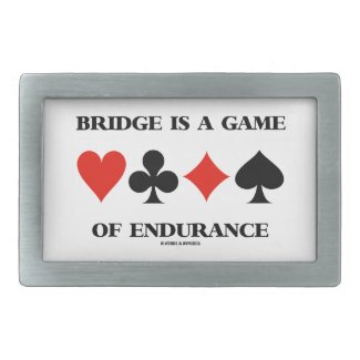 Bridge Is A Game Of Endurance (Four Card Suits) Rectangular Belt Buckles