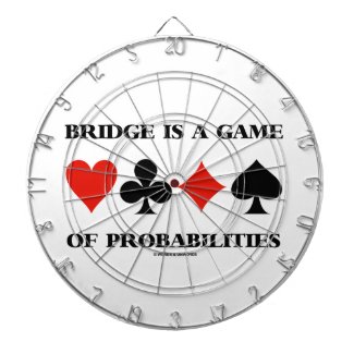 Bridge Is A Game Of Probabilities (Card Suits) Dartboard