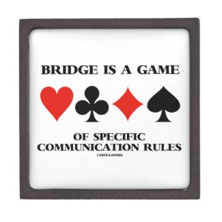 Bridge Is A Game Of Specific Communication Rules Premium Gift Box