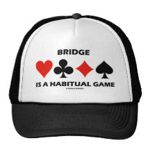 Bridge Is A Habitual Game (Card Suits) Hats