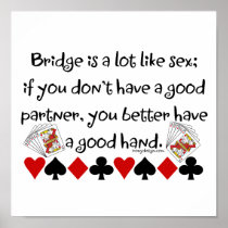 Bridge is a lot like sex poster