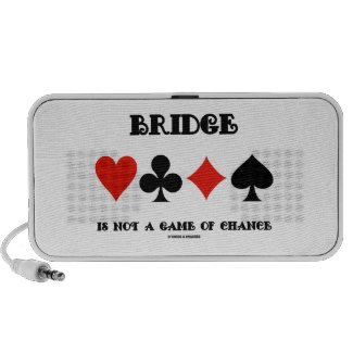 Bridge Is Not A Game Of Chance (Four Card Suits) Mini Speaker