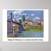 Bridge Of Villeneuve-La-Garenne By Alfred Sisley Posters