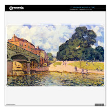 Bridge on Hampton Court by Alfred Sisley Decal For The MacBook