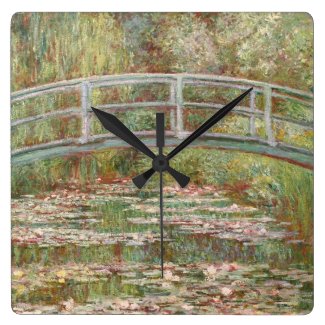 Bridge Over a Pond of Water Lilies Clocks