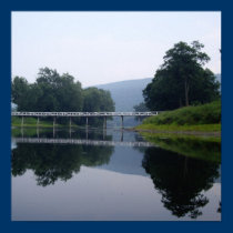 bridge over Benekill, Delaware River posters